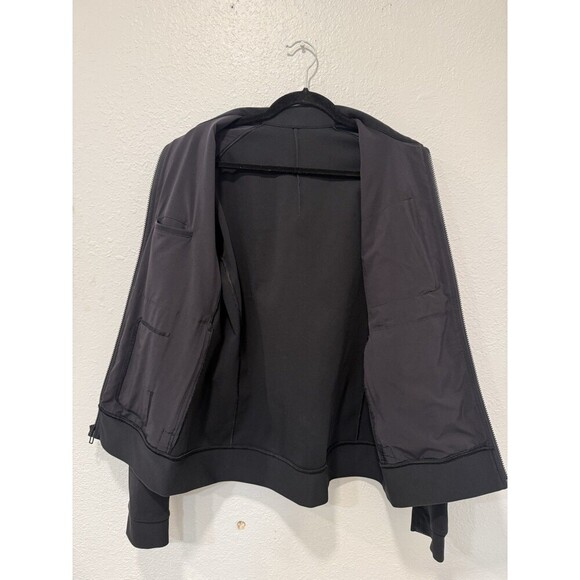 Lululemon Sojourn Jacket Zip Up Black Track Jacket  Sz Large - Picture 3 of 9
